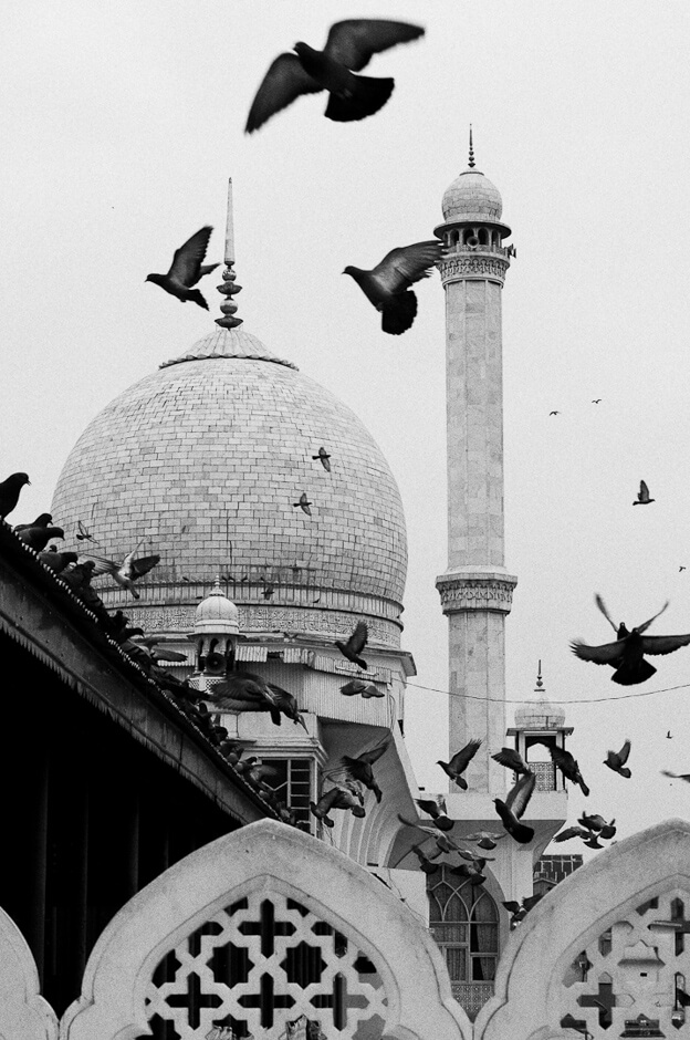 The Hazratbal Shrine in Srinagar believed by many Muslims of Kashmir to be a Hair of the Islamic prophet Muhammad.