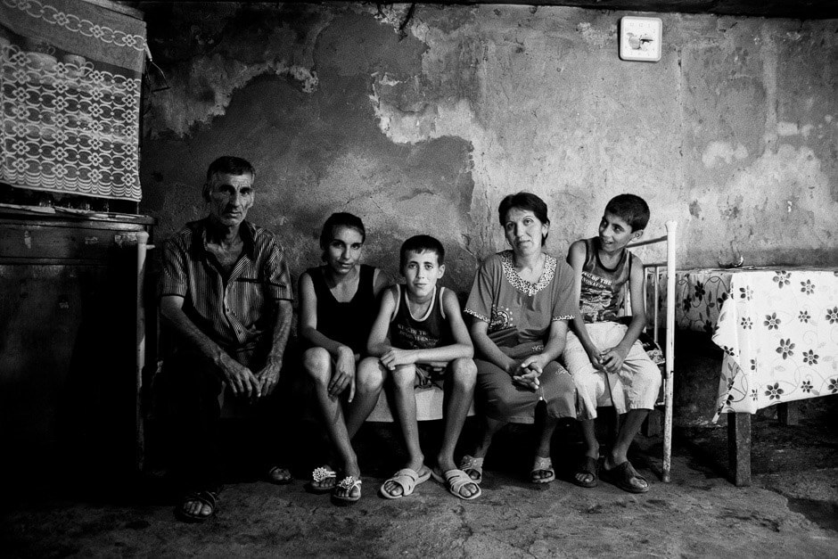A refugee family from Azerbaijan in Georgia