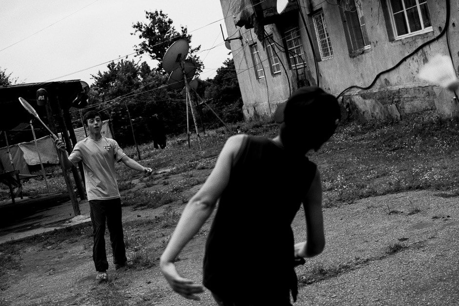 Boys playing Georgia's Pankisi Gorge