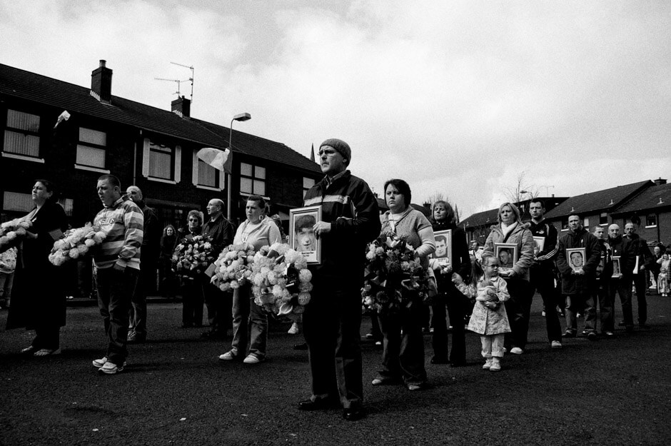 Irish Republicans commemorating victims of the Troubles in the Short Strand/Belfast.