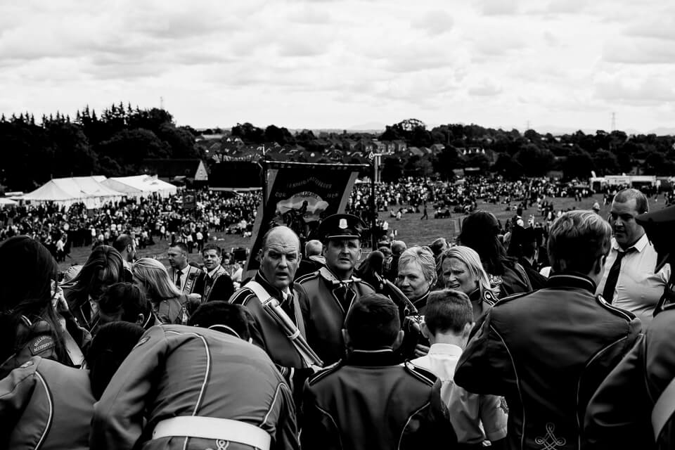 Members of Mullabrack Accordion band before joining the other bands for the return leg on the 12th of July.