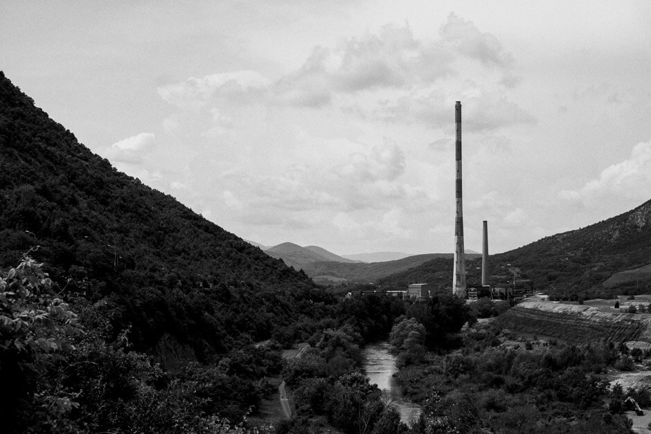 Trepča Mines northeast of Mitrovica.